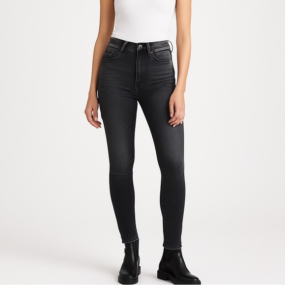 Levi's Denim - Levis Premium high rise skinny jeans stretch denim charcoal wash 27